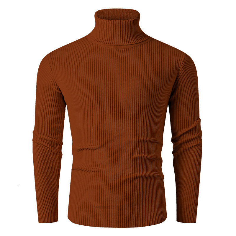 Men's tailored ribbed knit turtleneck sweater Slim Fit Mune Fashion