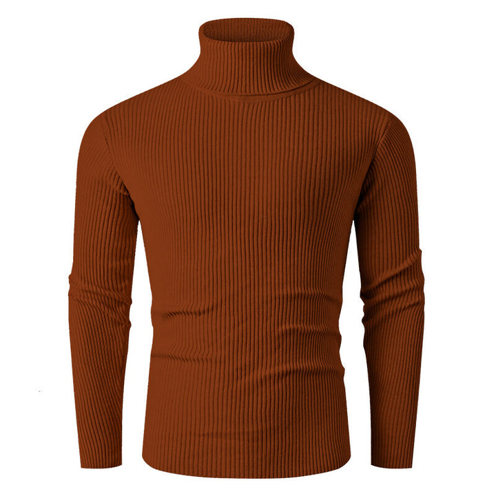 Men's tailored ribbed knit turtleneck sweater Slim Fit Mune Fashion