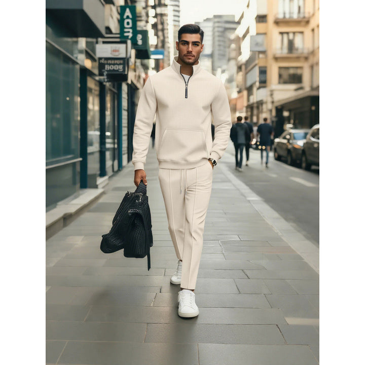 Men's High Quality Stand Collar Sweater with Zipper Mune Fashion