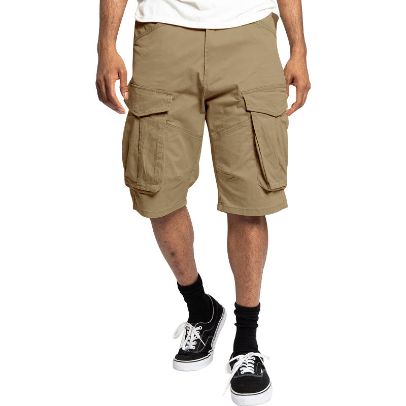 Men's robust cargo shorts with large flap pockets and loose fit Mune Fashion