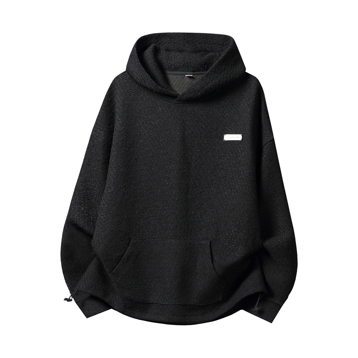 Unisex Oversized Hoodie with High Cowl Neck and Two-Tone Texture Mune Fashion