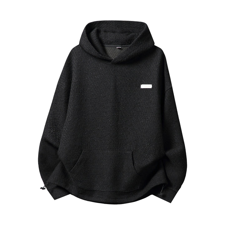 Unisex Oversized Hoodie with High Cowl Neck and Two-Tone Texture Mune Fashion