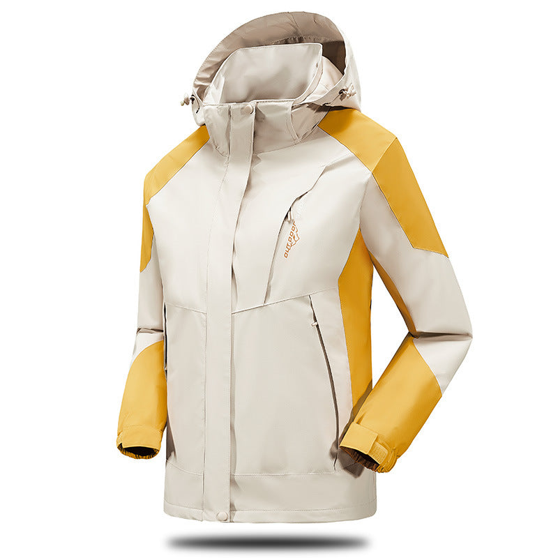 Men's water- and windproof softshell outdoor jacket with adjustable hood and zippered pockets Mune Fashion