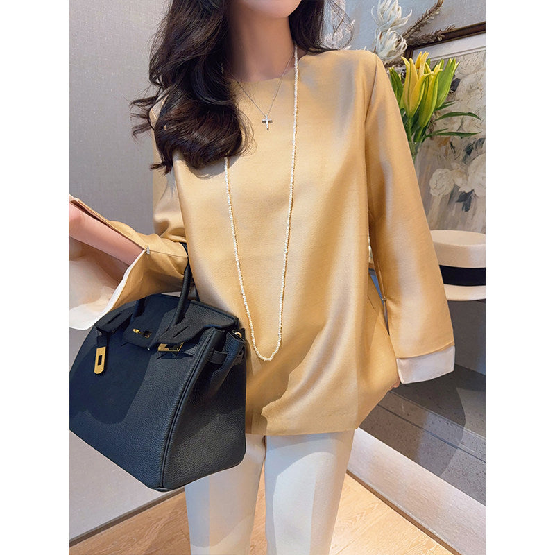 Women Elegant blouse made of high-quality fabric with exclusive cut Mune Fashion