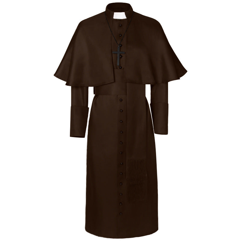 Ladies nan elegant maxicape coat with tiered shoulder capes and stand-up collar Mune Fashion