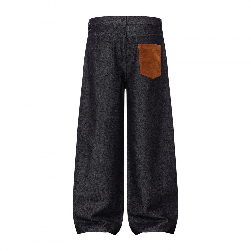 Women's Wide Balloon Jeans with High Waist, Button Closure and Gathered Hem Mune Fashion