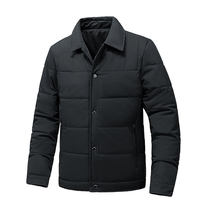 Men's quilted jacket with thermo insulation and shirt collar Mune Fashion