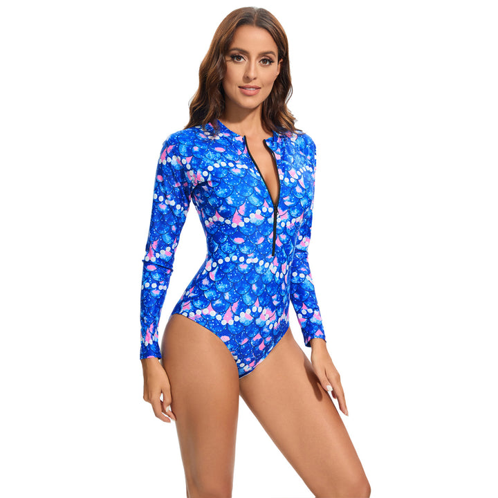 Women's Sporty Long Sleeve Swimsuit with UV Protection Mune Fashion