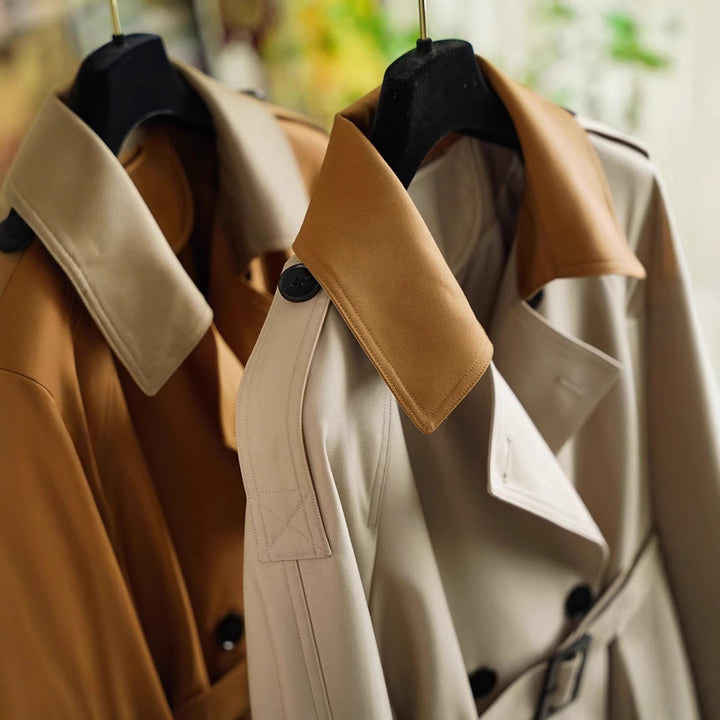 Women's elegantly tailored trench coat with a belted waist Mune Fashion