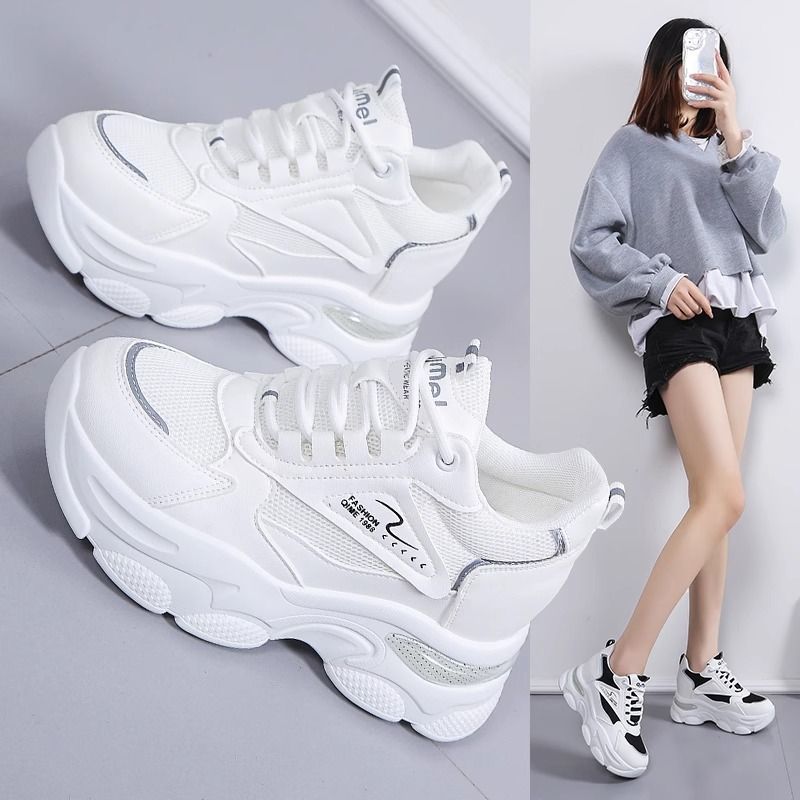 Women’s Sporty Chunky Sneakers with Breathable Mesh Upper and Cushioned Sole Mune Fashion