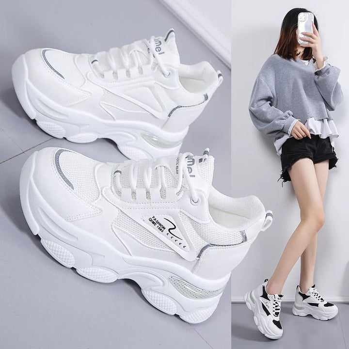 Women’s Sporty Chunky Sneakers with Breathable Mesh Upper and Cushioned Sole Mune Fashion