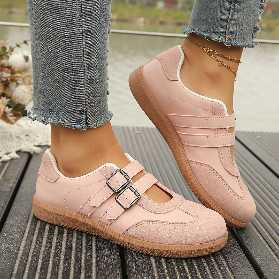 Women Comfortable Sneakers with Double Velcro Closure Mune Fashion