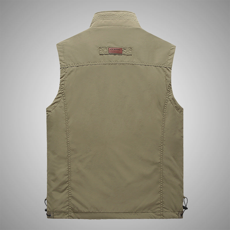 Men's Multifunctional Outdoor Vest with Windproof Cover, Mesh Lining and Zipper Pockets Mune Fashion