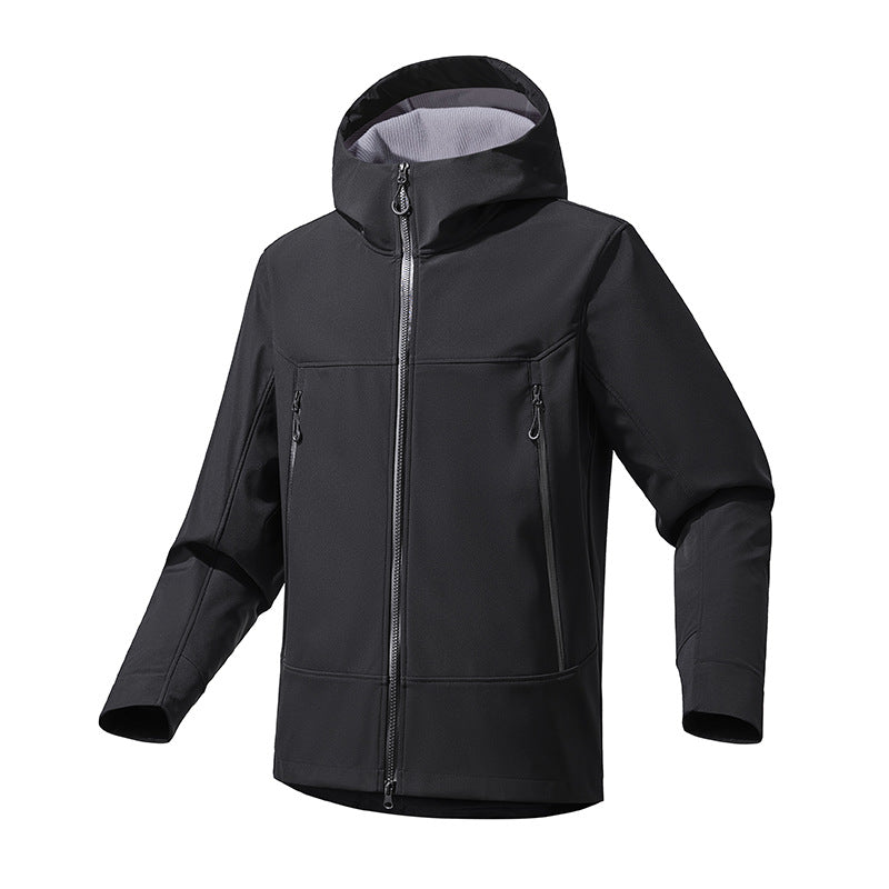 Women Breathable Softshell Hoodie with Water-Repellent Membrane and Two-Way Zipper Mune Fashion