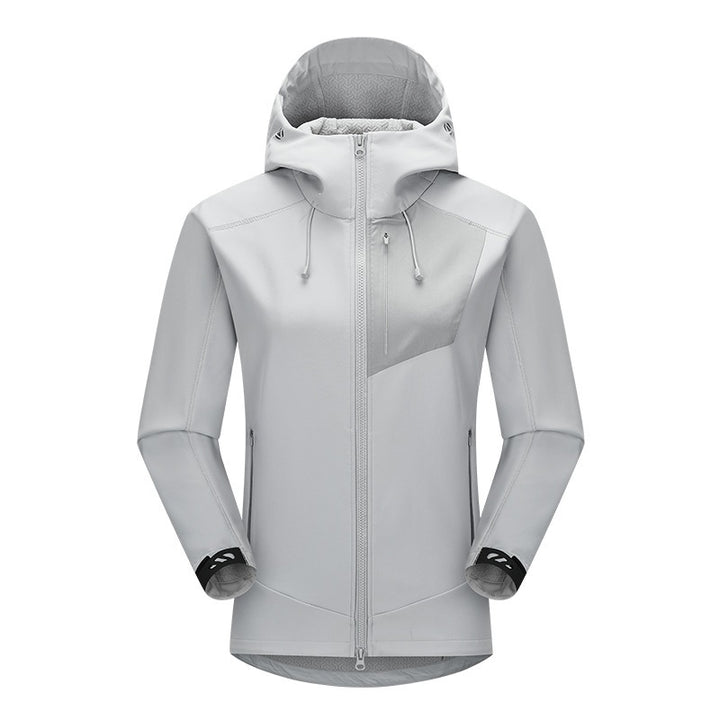 Men's Softshell Trekking Jacket with Hood breathable windproof stretch Mune Fashion
