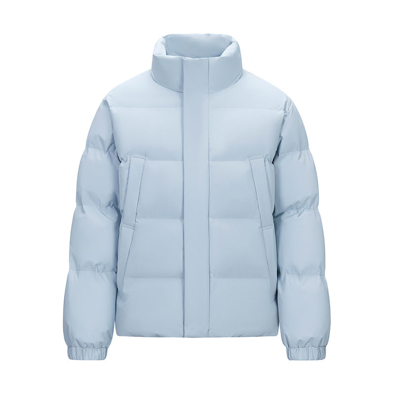 Men's Padded Quilted Jacket with High Stand-Up Collar and Concealed Zip Mune Fashion