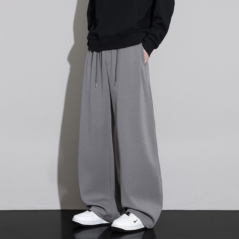 Men's Loose Fit Jogging Pants with Drawstring and Flowing Jersey Quality Mune Fashion