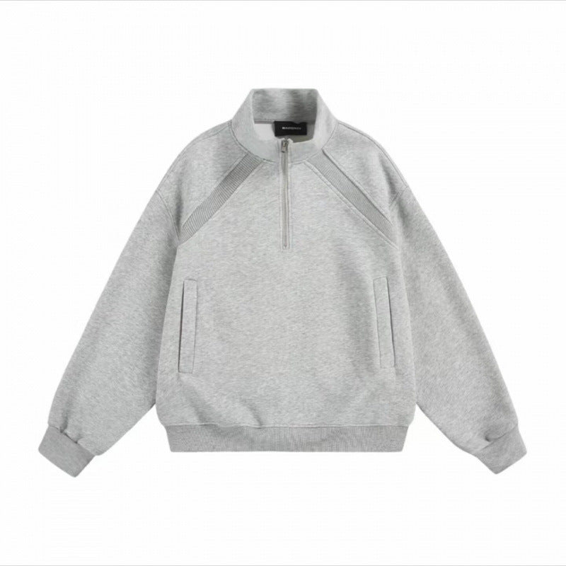 Unisex Half-zip Sweatshirt with raglan sleeves, side pockets and ribbed hem Mune Fashion