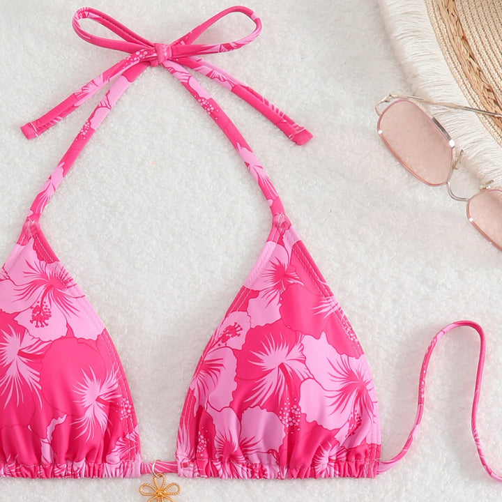 Women's bikini set with floral design and adjustable ties Mune Fashion