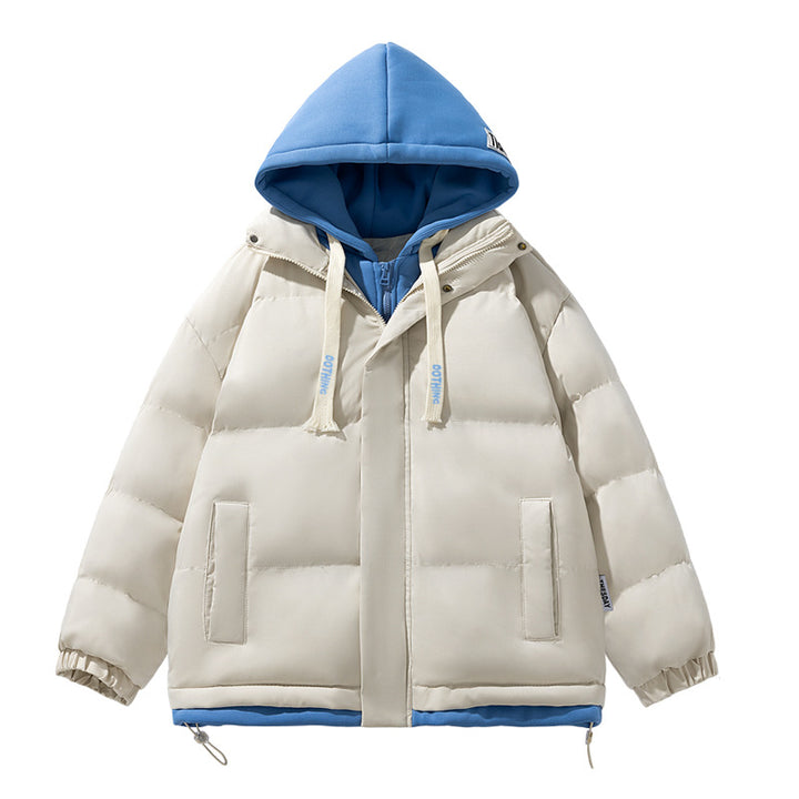 Unisex short cut quilted puffer jacket with two-layer contrasting hood Mune Fashion