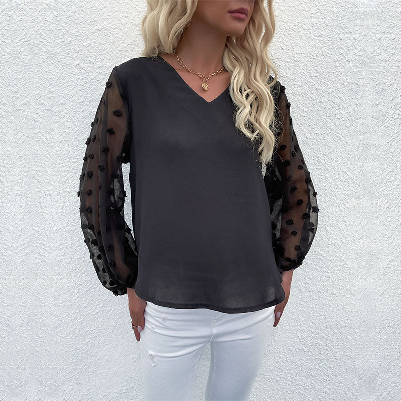 Women's Elegant Top with Puff Sleeves Mune Fashion