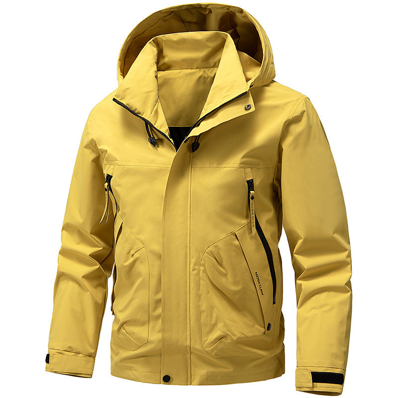 Men's technical hooded softshell jacket with adjustable hood and utility pockets Mune Fashion