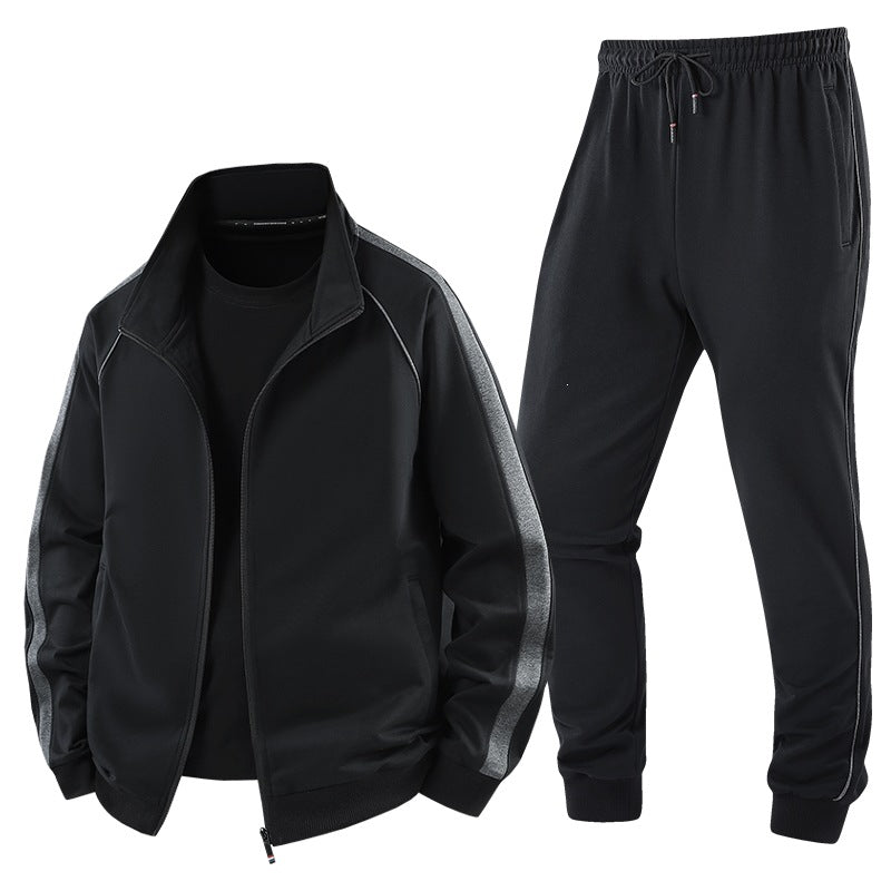 Men's Lightweight Casual Training Suit Set with Zip Jacket, Elastic Waistband & Zip Pockets Mune Fashion