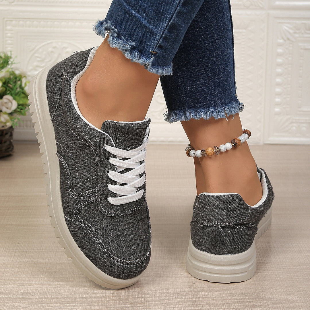 Women's Casual Denim Sneakers with Padded Comfort Insole and Profiling EVA Outsole Mune Fashion