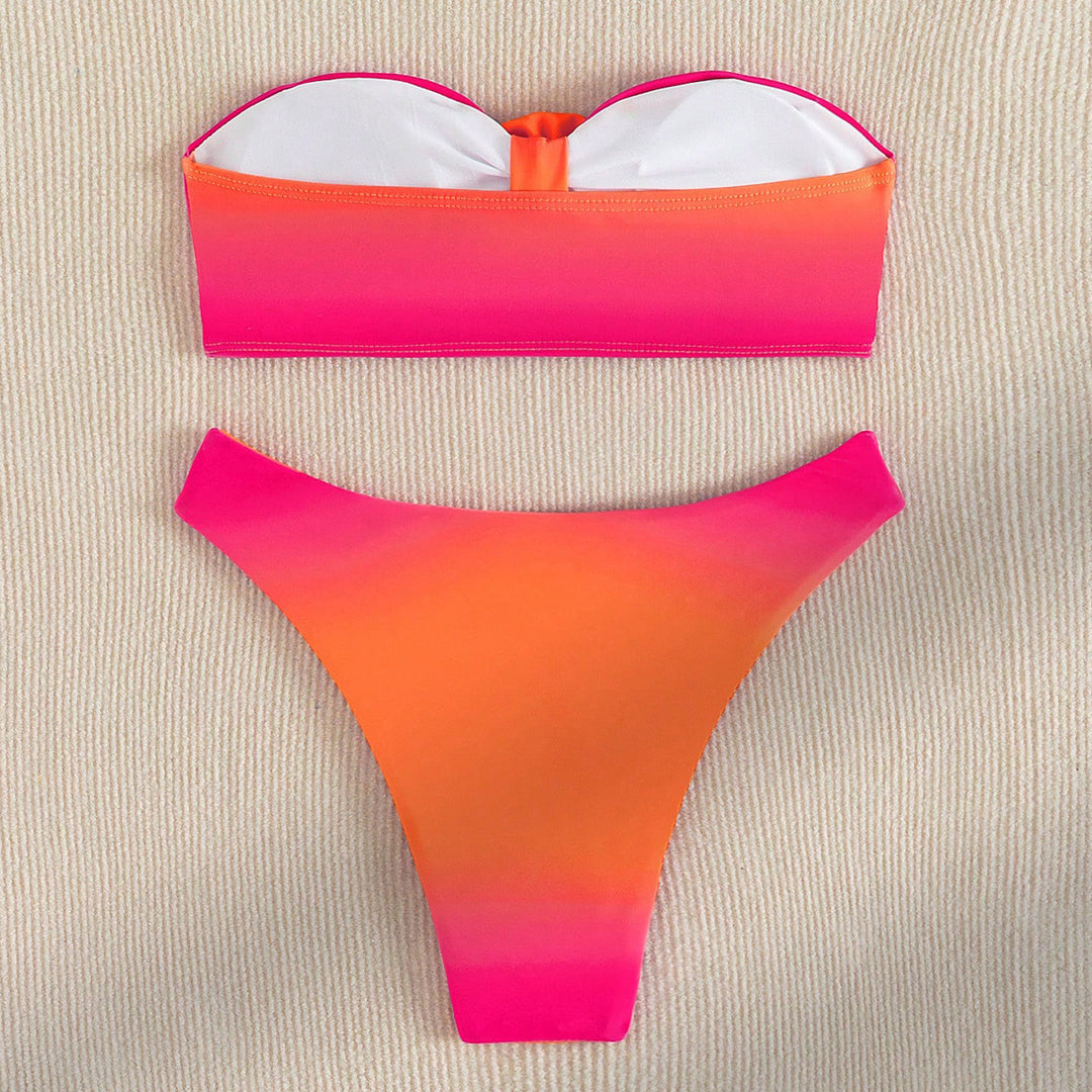 Women's bandeau bikini with floral heart design Mune Fashion