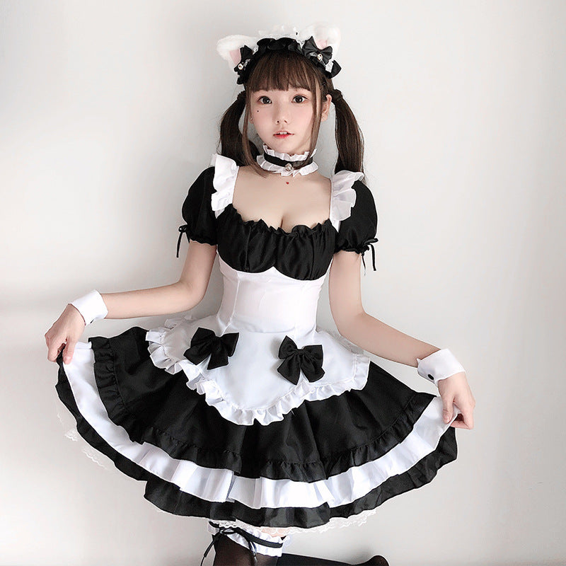 Women's playful maid costume with ruffle details and hair accessory Mune Fashion