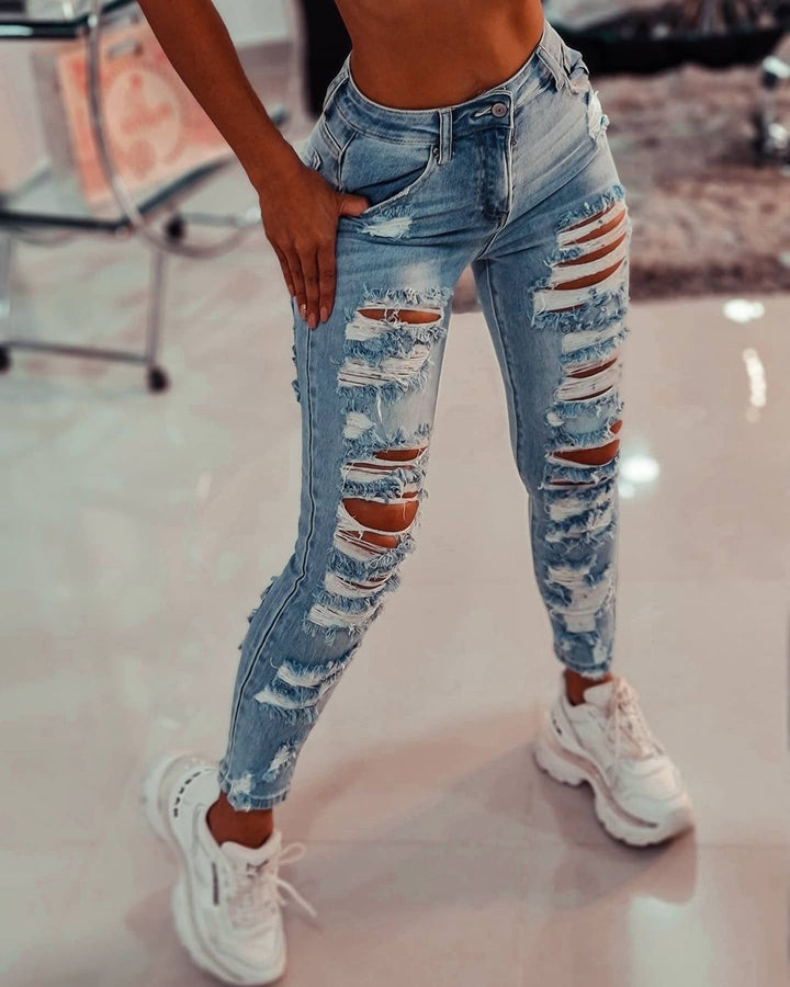 Women’s skinny jeans in distressed look Mune Fashion
