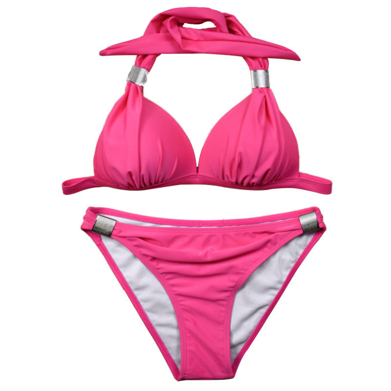Women's triangle bikini with adjustable straps and stylish knot detail Mune Fashion