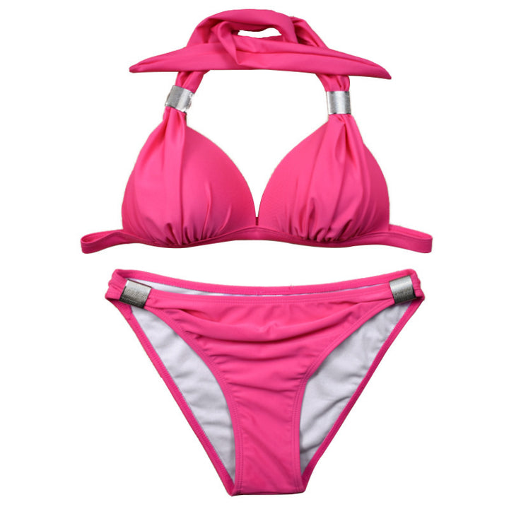 Women's triangle bikini with adjustable straps and stylish knot detail Mune Fashion
