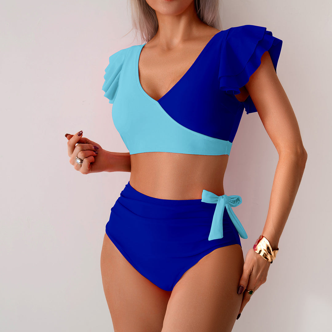 Women's High-Waisted Bikini with Ruffle Details Mune Fashion