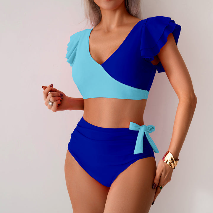 Women's High-Waisted Bikini with Ruffle Details Mune Fashion