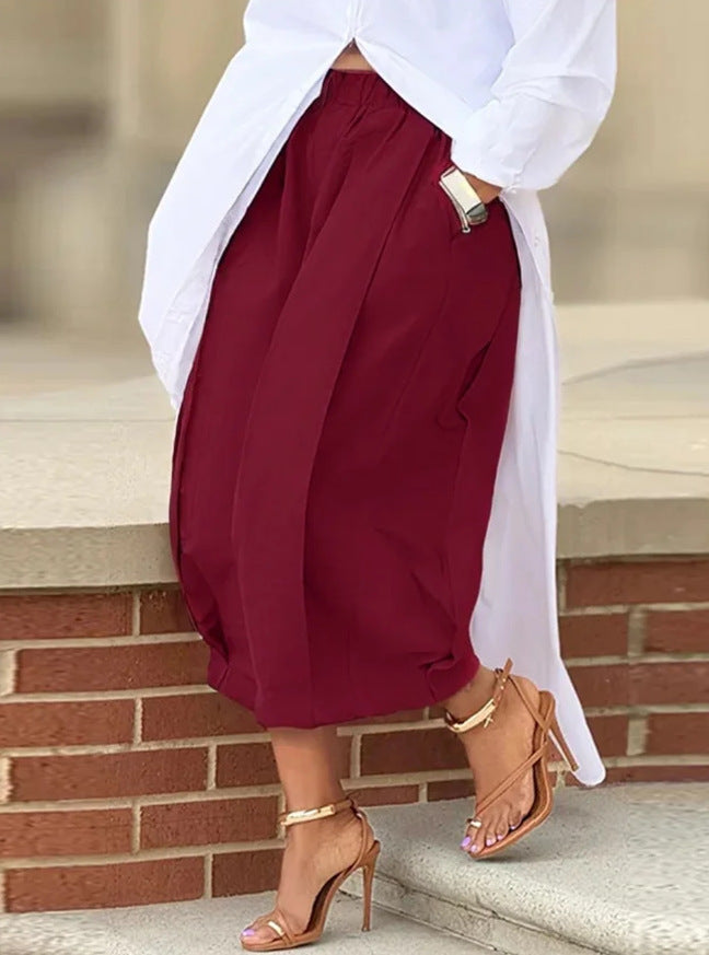 Women's culotte pants with wide leg and precise crease Mune Fashion