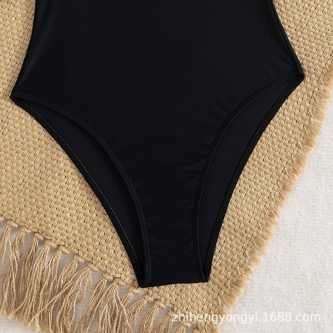 Women's One-Piece Swimsuit with Deep V-Neck Mune Fashion