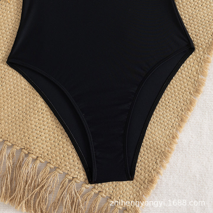 Women's One-Piece Swimsuit with Deep V-Neck Mune Fashion