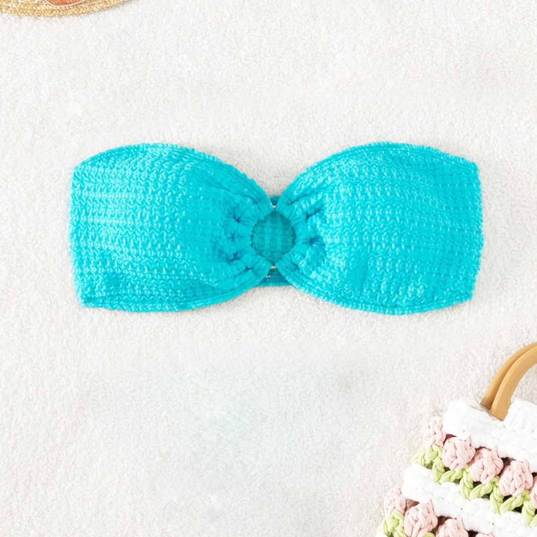 Women's bandeau bikini top with textured surface Mune Fashion