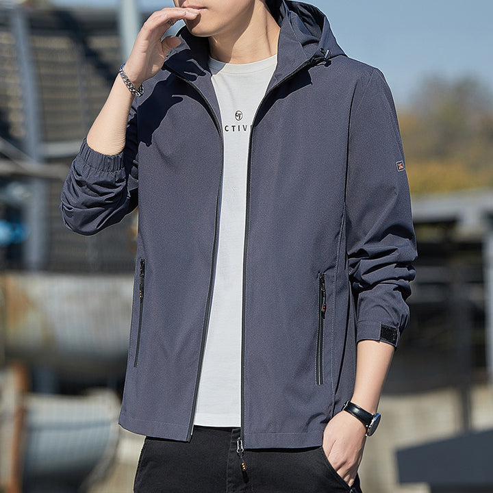 Men's Lightweight Functional Jacket with Adjustable Hood Mune Fashion