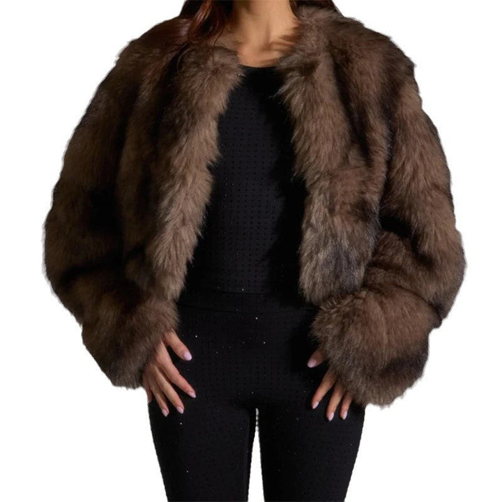 Ladies Fur Jacket with Long, Soft Sleeves Mune Fashion
