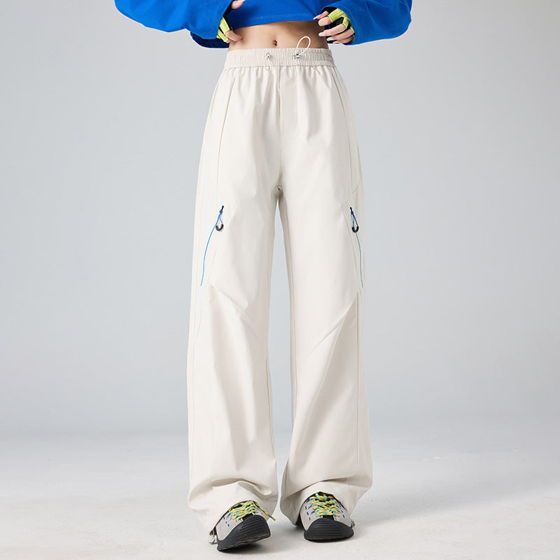 Men's Loose Technical Cargo Pants with Utility Pockets and Elastic Waistband Mune Fashion