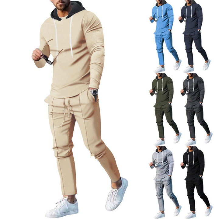 Men's two-piece hoodie lounge set with slim fit hoodie and tapered joggers Mune Fashion
