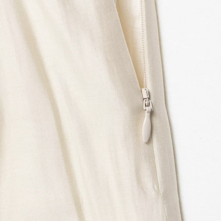 Women's midi skirt with chiffon ruffle and slight drape Mune Fashion