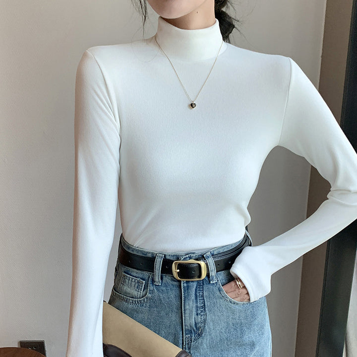 Women Long Sleeve Roll Neck Top Mune Fashion 1787620340