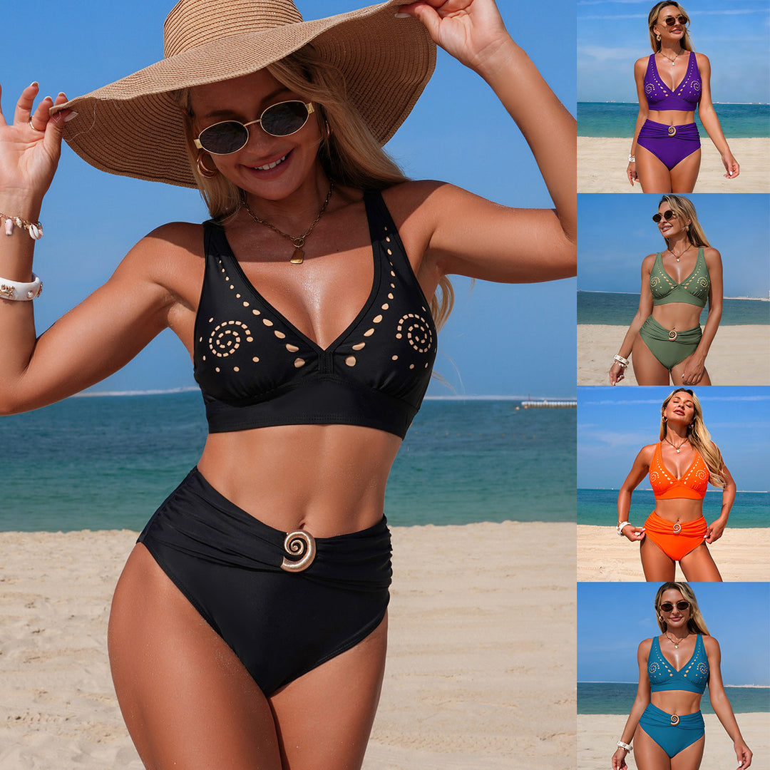 Women's high-cut bikini set with wrap waistband and cut-out details Mune Fashion