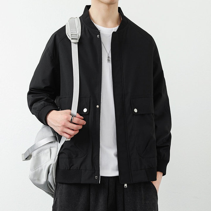 Men's Modern Utility Jacket with Stand-up Collar Mune Fashion