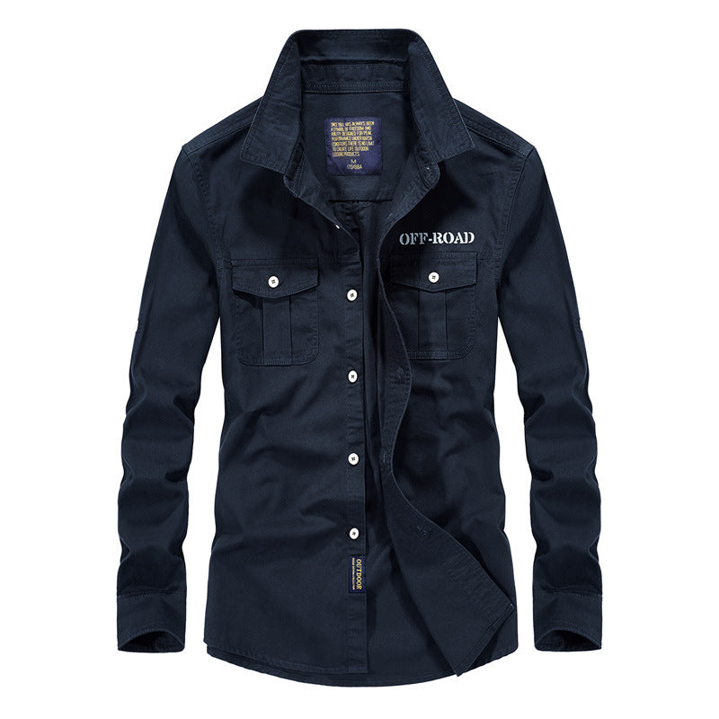 Men's Field Shirt Jacket with Chest Pockets and Offroad Print Mune Fashion