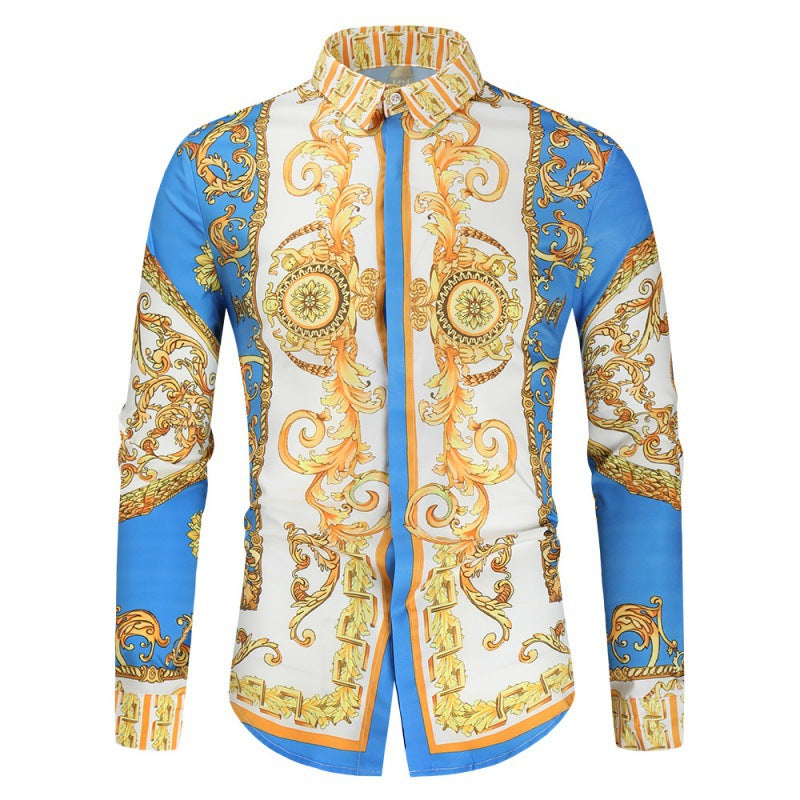 Men's Luxury Shirt with Impressive Baroque Pattern Mune