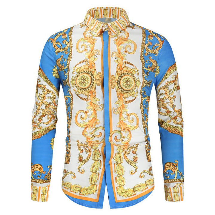 Men's Luxury Shirt with Impressive Baroque Pattern Mune